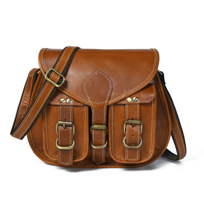 2-Pocket Leather Bag For Women