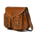 2-Pocket Leather Bag For Women